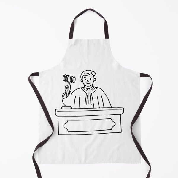 Item preview, Doodle illustration of a judge striking a gavel in court designed and sold by rasagamastore.