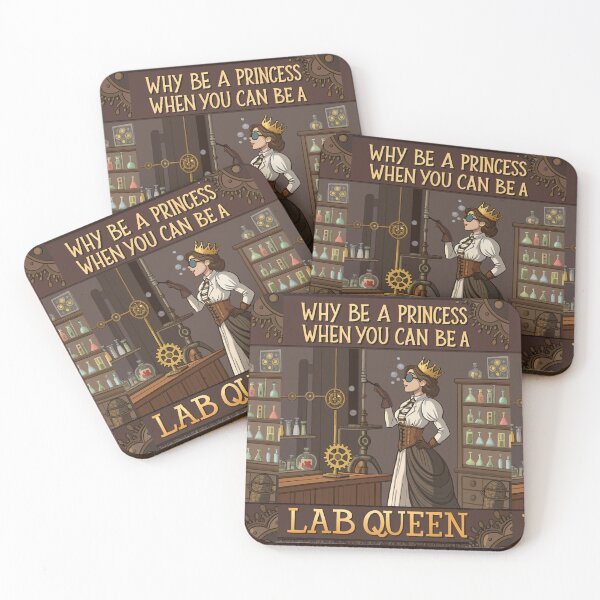 Item preview, Steampunk Lab Queen – Science & STEM Empowerment - Why Be a Princess When You Can Be a Lab Queen designed and sold by pixelated_echoes.