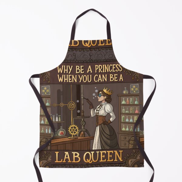 Item preview, Steampunk Lab Queen – Science & STEM Empowerment - Why Be a Princess When You Can Be a Lab Queen designed and sold by pixelated_echoes.