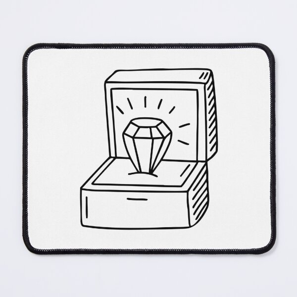 Item preview, Doodle illustration of a gemstone placed in a display case designed and sold by rasagamastore.