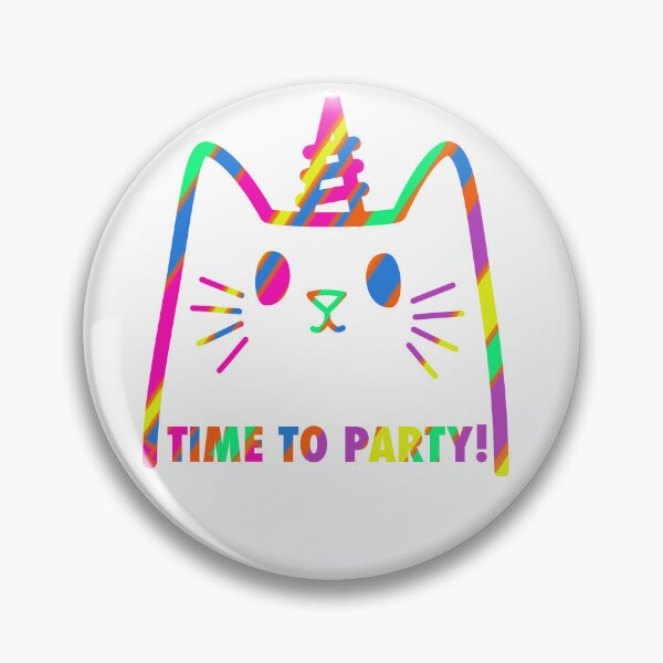 Item preview, Rainbow Birthday Caticorn Time to Party Cat Unicorn designed and sold by GetContented.