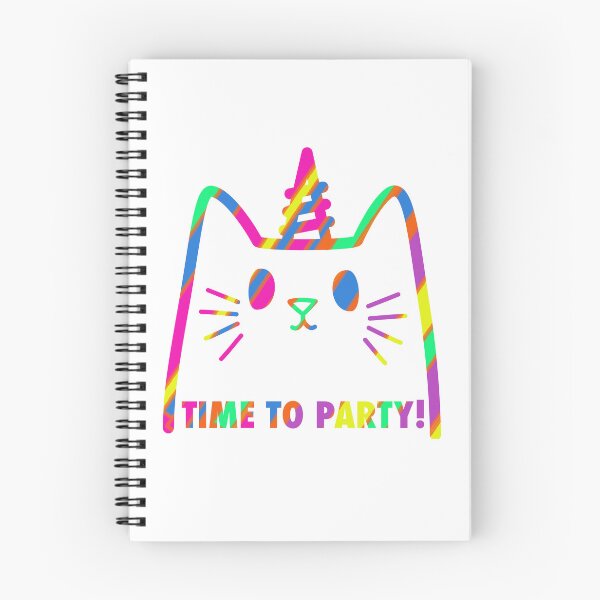 Item preview, Rainbow Birthday Caticorn Time to Party Cat Unicorn designed and sold by GetContented.