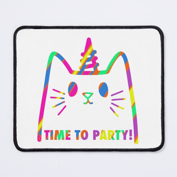Item preview, Rainbow Birthday Caticorn Time to Party Cat Unicorn designed and sold by GetContented.