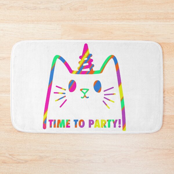 Item preview, Rainbow Birthday Caticorn Time to Party Cat Unicorn designed and sold by GetContented.