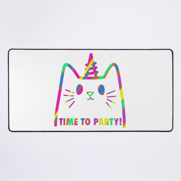 Item preview, Rainbow Birthday Caticorn Time to Party Cat Unicorn designed and sold by GetContented.