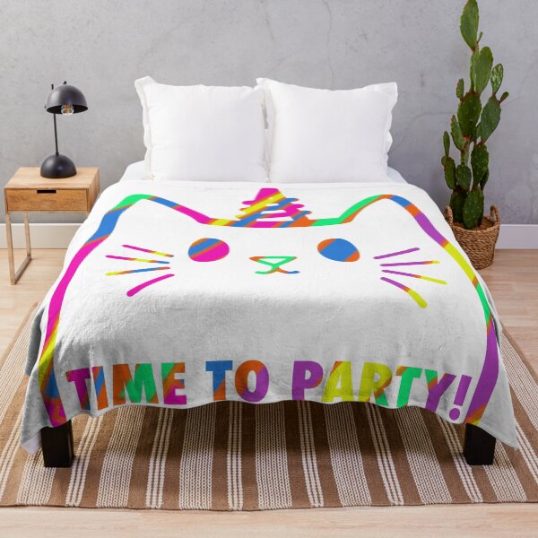 Item preview, Rainbow Birthday Caticorn Time to Party Cat Unicorn designed and sold by GetContented.