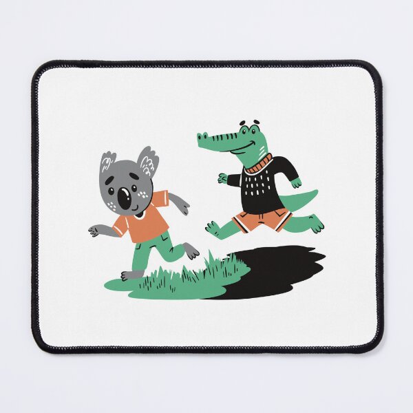 Item preview, Toddler Koala and baby Crocodile in a running race designed and sold by jasmineberry.