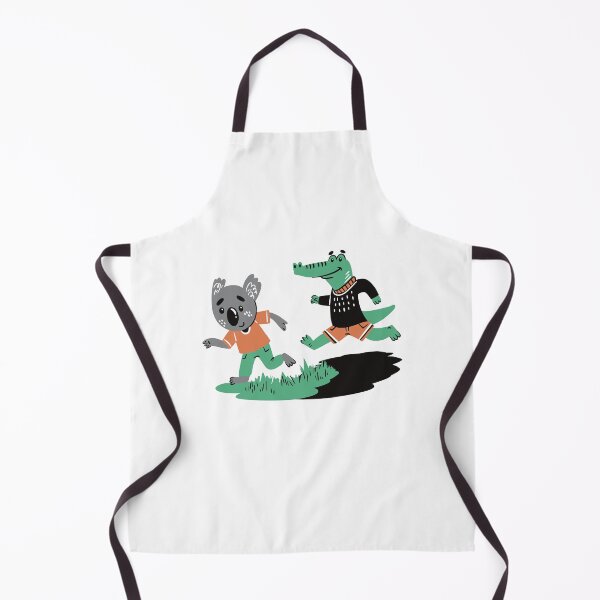 Item preview, Toddler Koala and baby Crocodile in a running race designed and sold by jasmineberry.