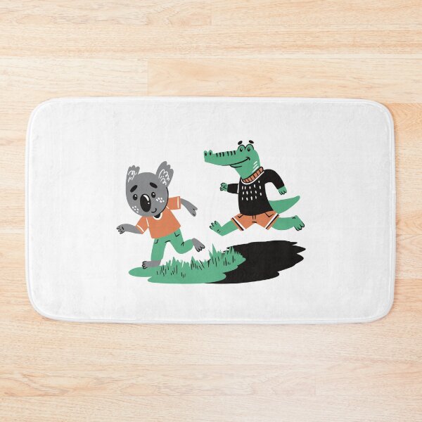 Item preview, Toddler Koala and baby Crocodile in a running race designed and sold by jasmineberry.