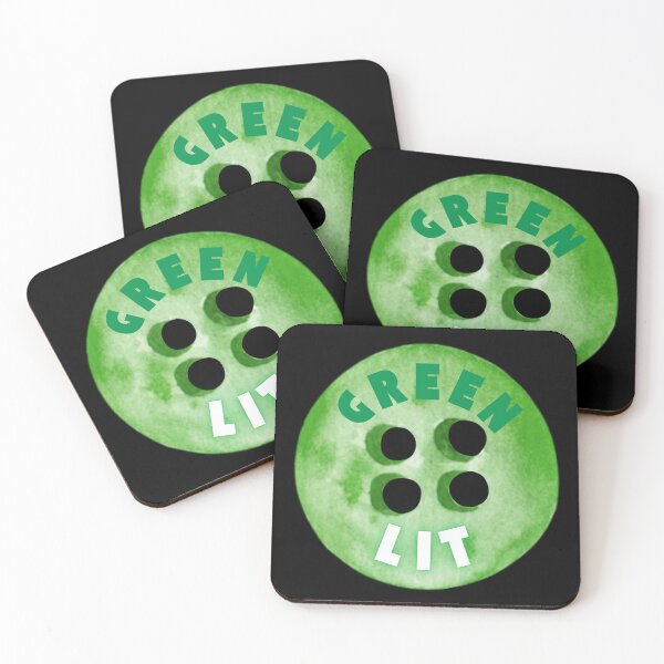 Item preview, Green Lit, Green Button, Cucumber, Mr Lipsky designed and sold by Mr-Lipsky.