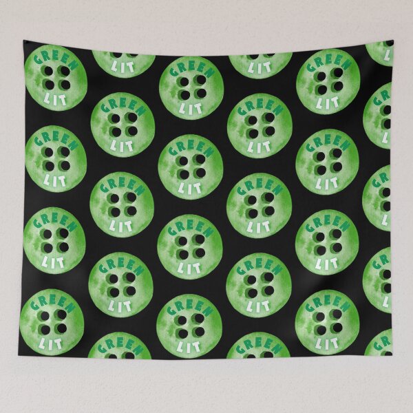 Item preview, Green Lit, Green Button, Cucumber, Mr Lipsky designed and sold by Mr-Lipsky.