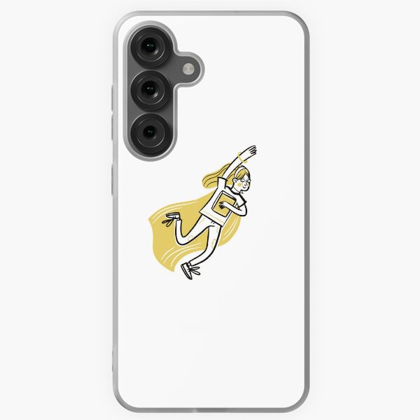 Item preview, super woman in yellow with a book reaching up and flying designed and sold by jasmineberry.