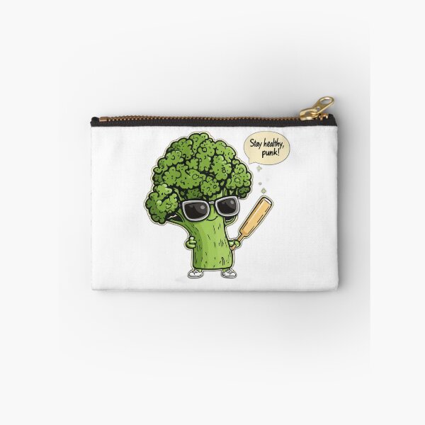 Item preview, Cute broccoli character saying Stay healthy, punk! designed and sold by JurgenGoLF.