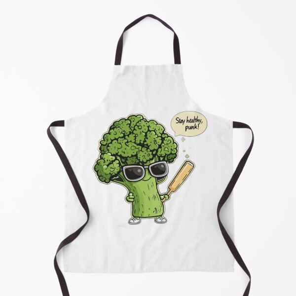 Item preview, Cute broccoli character saying Stay healthy, punk! designed and sold by JurgenGoLF.