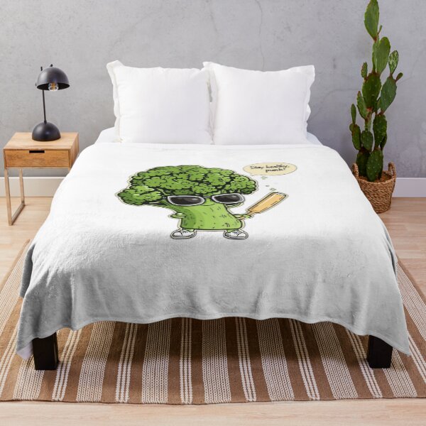 Item preview, Cute broccoli character saying Stay healthy, punk! designed and sold by JurgenGoLF.