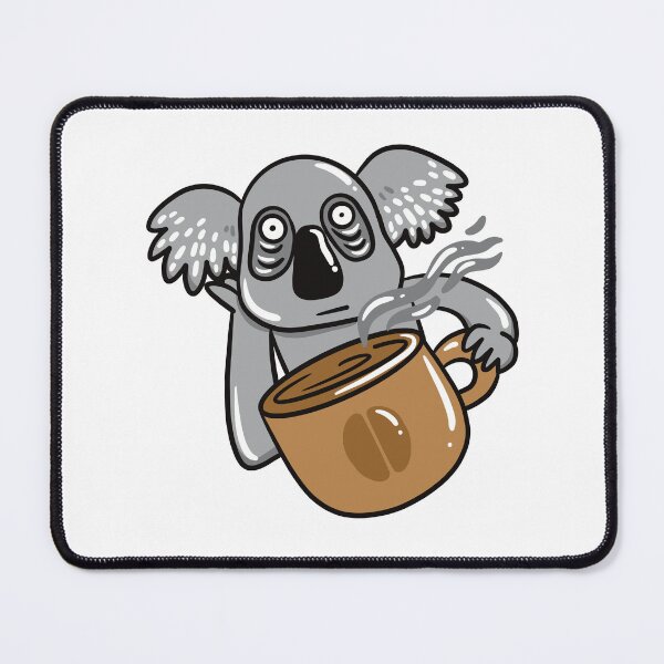 Item preview, Tweaking but TIRED Koala with a giant mug of coffee in hand designed and sold by jasmineberry.