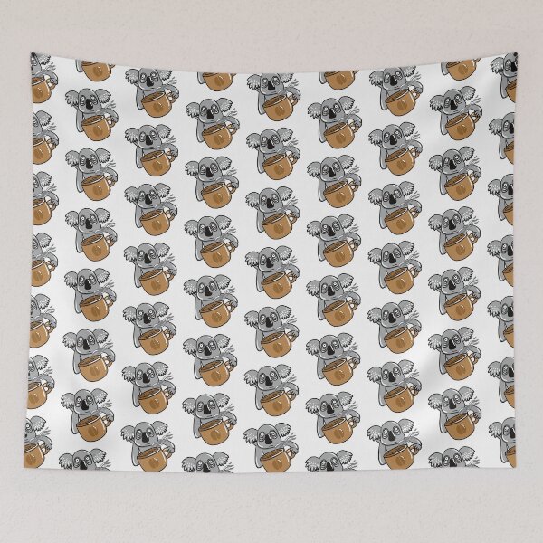 Item preview, Tweaking but TIRED Koala with a giant mug of coffee in hand designed and sold by jasmineberry.