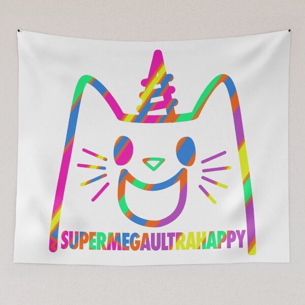 Item preview, Rainbow Birthday Caticorn Super Mega Ultra Happy Cat Unicorn designed and sold by GetContented.