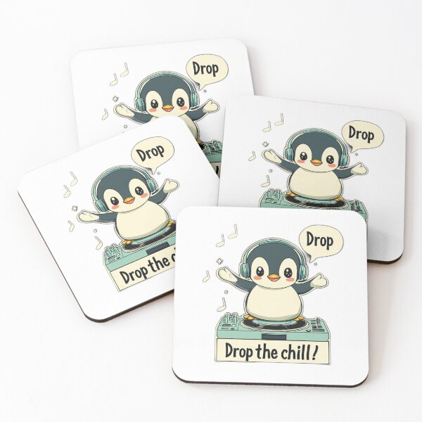 Item preview, Cute chubby penguin saying Drop the chill designed and sold by JurgenGoLF.