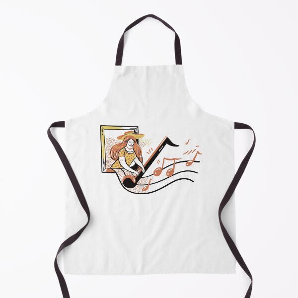 Item preview, Woman in a hat holding a giant musical note designed and sold by jasmineberry.