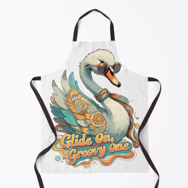 Item preview, Glide On, Groovy One - Boho 70s Swan Art | LaLi Designs designed and sold by LaLi-Designs.