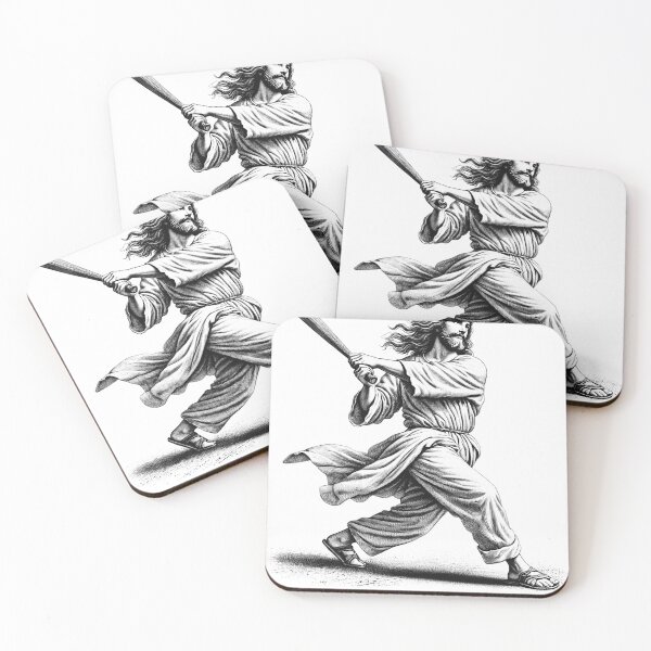 Item preview, Jesus Playing Baseball Vintage Retro Christian Baseball Player designed and sold by Kimberley King Art  King Art.
