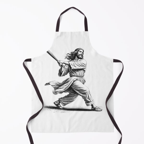 Item preview, Jesus Playing Baseball Vintage Retro Christian Baseball Player designed and sold by Kimberley King Art King Art.