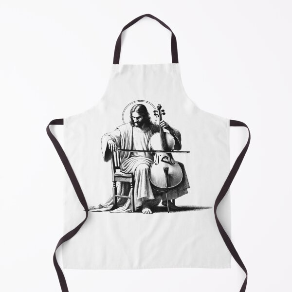 Item preview, Jesus Playing Cello Christian Vintage Cellist Cello Player designed and sold by Kimberley King Art King Art.