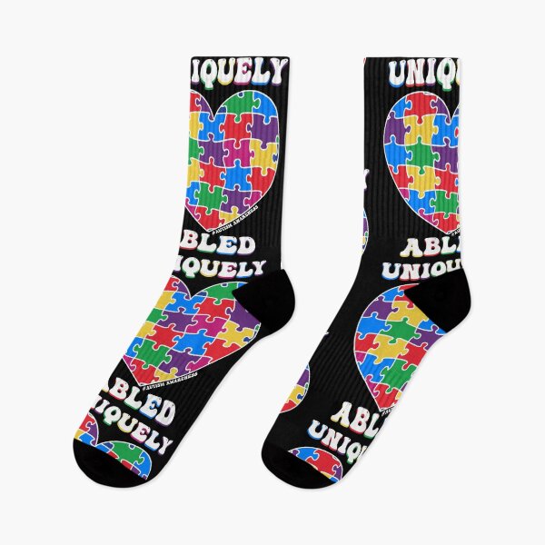 Item preview, Uniquely Abled  - Colorful Puzzle Heart  - Autistic Gril Boy  designed and sold by Smix Pixels.