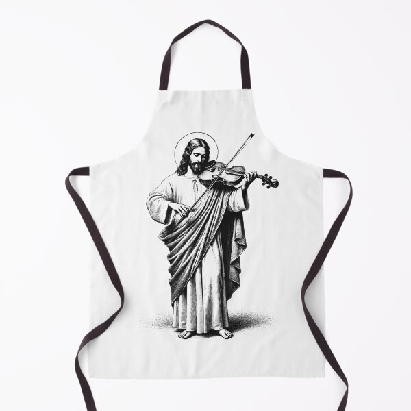 Item preview, Jesus Playing Fiddle Christian Vintage Fiddle Player designed and sold by Kimberley King Art  King Art.