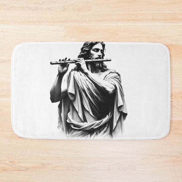 Item preview, Jesus Playing Flute Christian Vintage Flutist Flute Player designed and sold by Kimberley King Art  King Art.