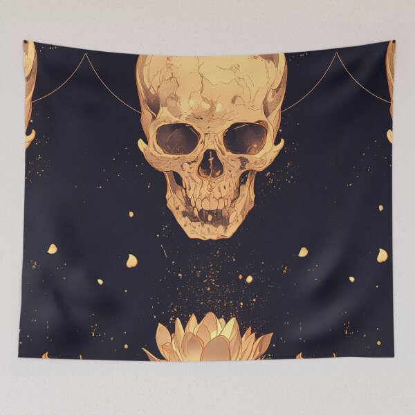 Item preview, Golden Skull with Lotus designed and sold by CalyCollab.