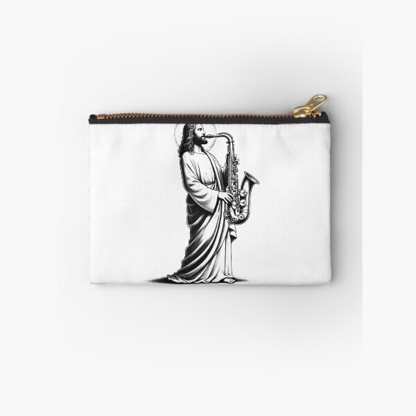 Item preview, Jesus Playing Saxophone Christian Vintage Saxophonist designed and sold by Kimberley King Art  King Art.
