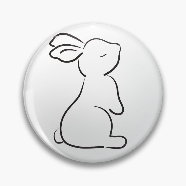 Item preview, Line drawing rabbit sniffing/ color it yourself designed and sold by LiskoDesign.