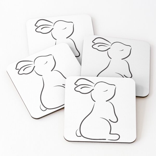 Item preview, Line drawing rabbit sniffing/ color it yourself designed and sold by LiskoDesign.