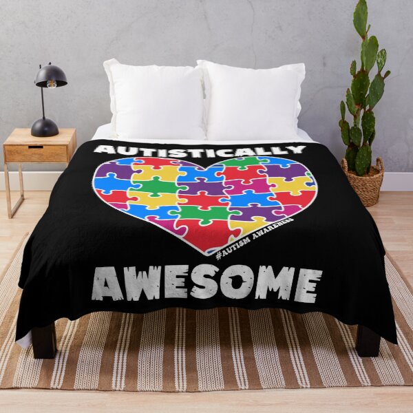 Item preview, Autistically Awesome - Colorful Puzzle Heart - Autistic Gril Boy designed and sold by Smix Pixels.