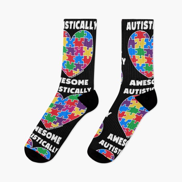 Item preview, Autistically Awesome  - Colorful Puzzle Heart - Autistic Gril Boy  designed and sold by Smix Pixels.
