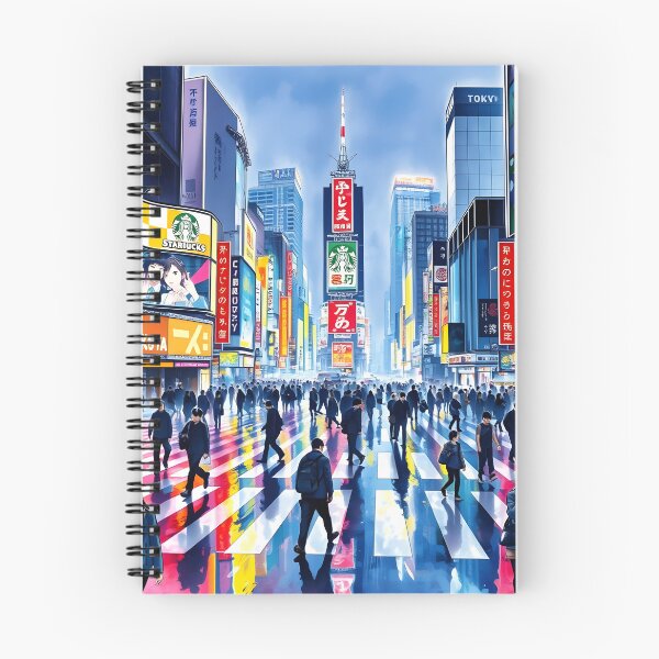 Item preview, Shibuya Scramble Crossing: Neon Night Reflections designed and sold by LSVart.