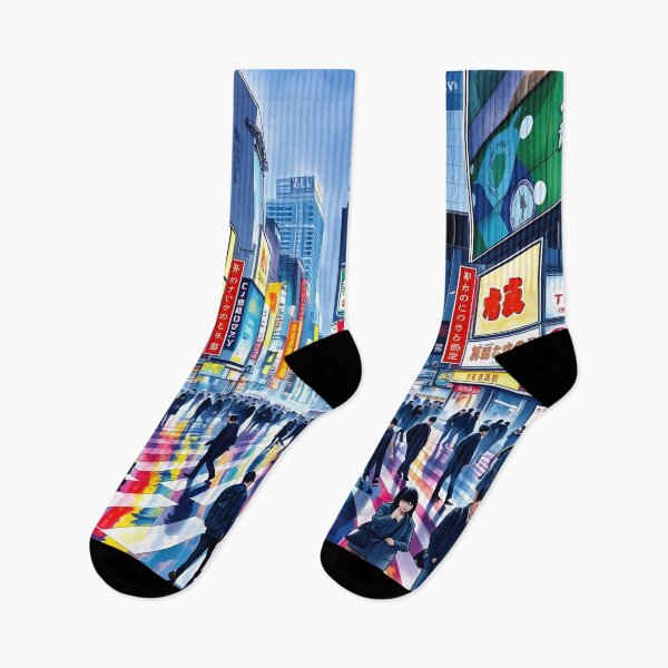 Item preview, Shibuya Scramble Crossing: Neon Night Reflections designed and sold by LSVart.