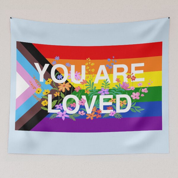 Item preview, You Are Loved - Progress Pride Flag designed and sold by nukartDesigns.