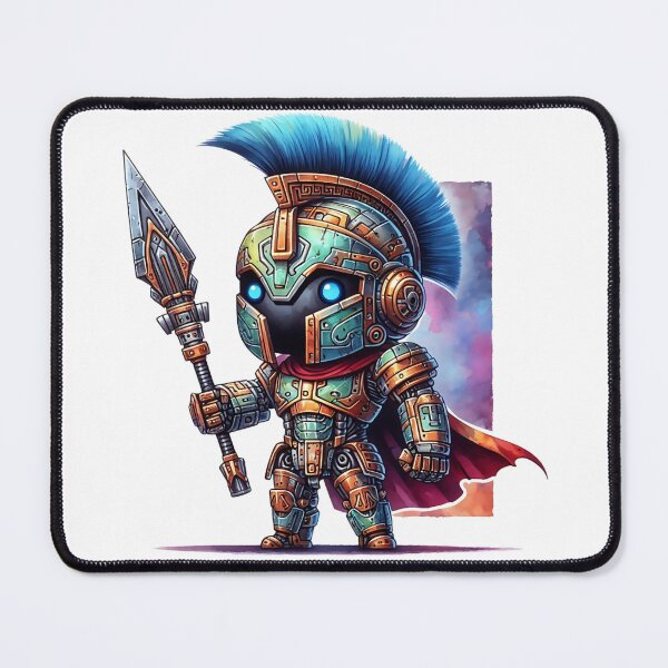 Item preview, Futuristic Spartan Warrior Bot – The Ultimate Fusion of Ancient and Future Warfare - Model 5 designed and sold by NeonBot_Shop.
