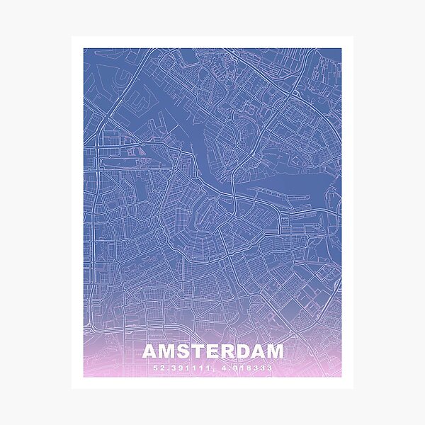 Item preview, Map Amsterdam designed and sold by ОксНЛ.