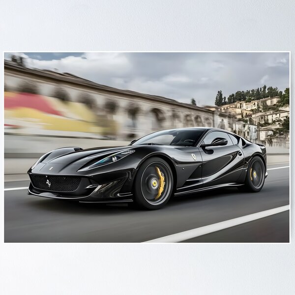 Item preview, Pearl Black Ferrari 812 Superfast – The Perfect Blend of Power & Elegance III designed and sold by AutoPopStudio.