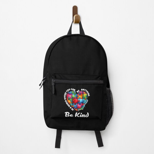 Item preview, In A World Where you Can Be Anything Be Kind - Colorful Puzzle Heart - Autistic Gril Boy  designed and sold by Smix Pixels.