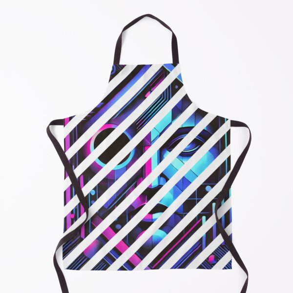 Item preview, Cybernetic Vision - Futuristic AI Face in Neon Stripes designed and sold by Bellassi.