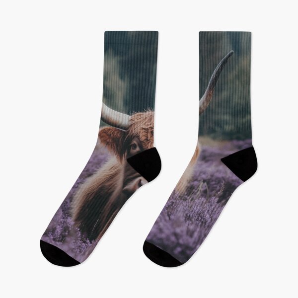 Item preview, Lavender Child | Highland Cow Portrait designed and sold by wildtribe.