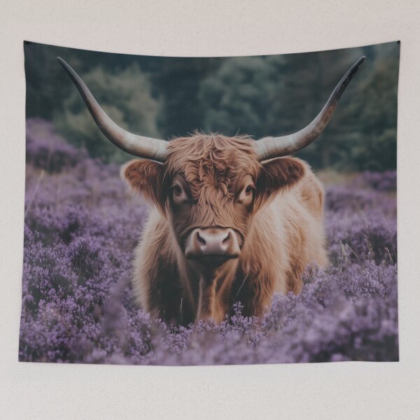 Item preview, Lavender Child | Highland Cow Portrait designed and sold by wildtribe.