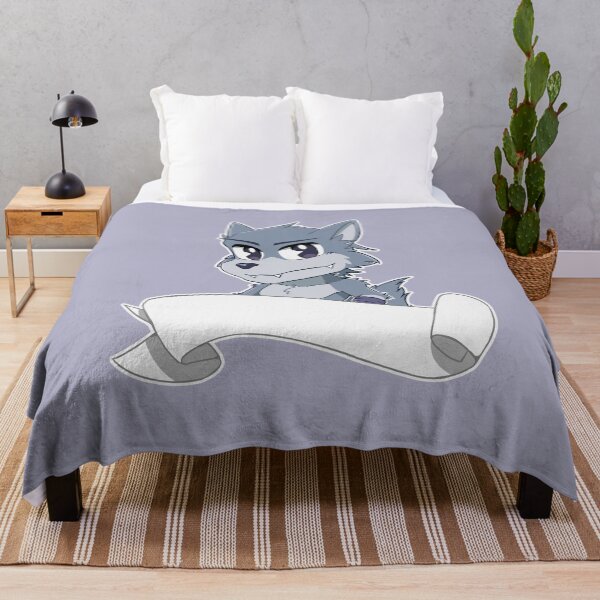 Item preview, Anthro Wolf w/ Blank Banner designed and sold by Vidard Corner.