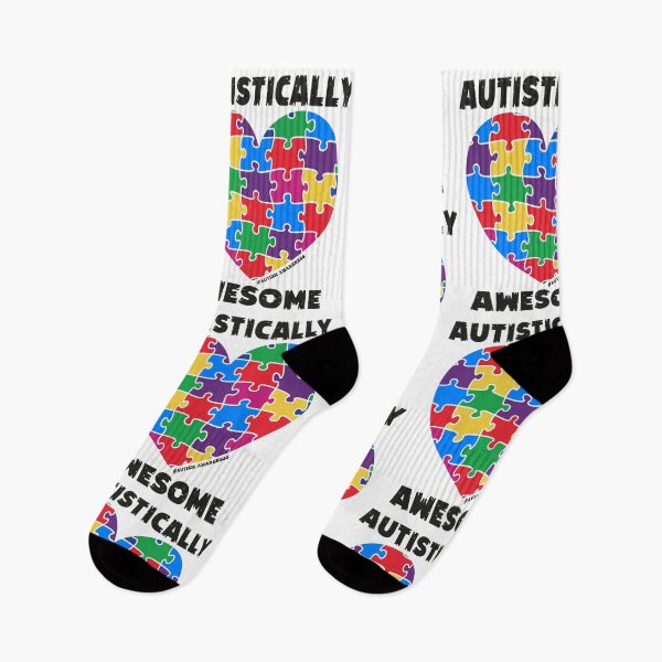 Item preview, Autistically Awesome  - Colorful Puzzle Heart  - Autistic Gril Boy  designed and sold by Smix Pixels.