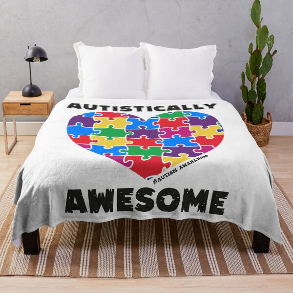 Item preview, Autistically Awesome - Colorful Puzzle Heart - Autistic Gril Boy designed and sold by Smix Pixels.